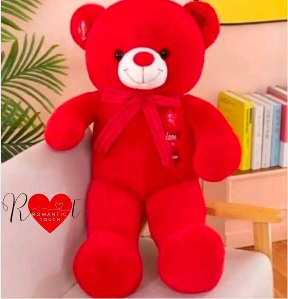 Ours en peluche rouge géant