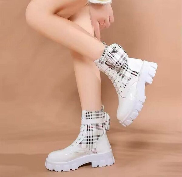 Bottes tendance à carreaux