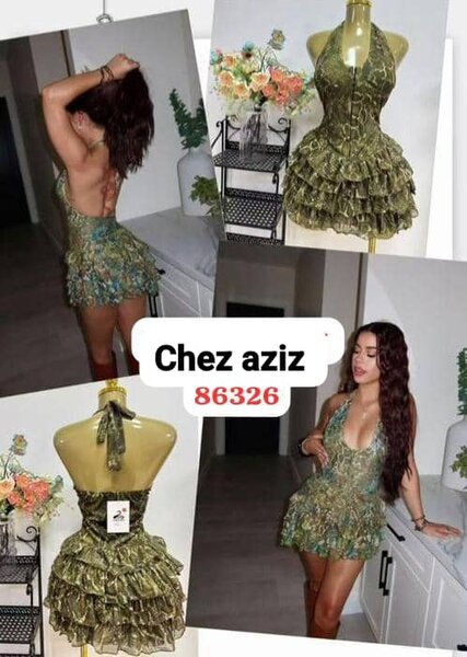 Robe dos nu verte élégante