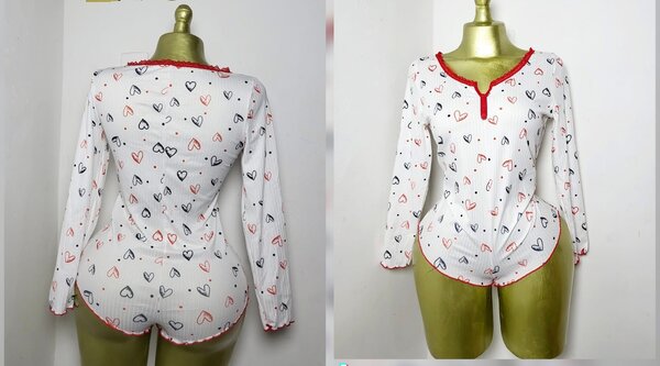 Pyjama à cœurs femme