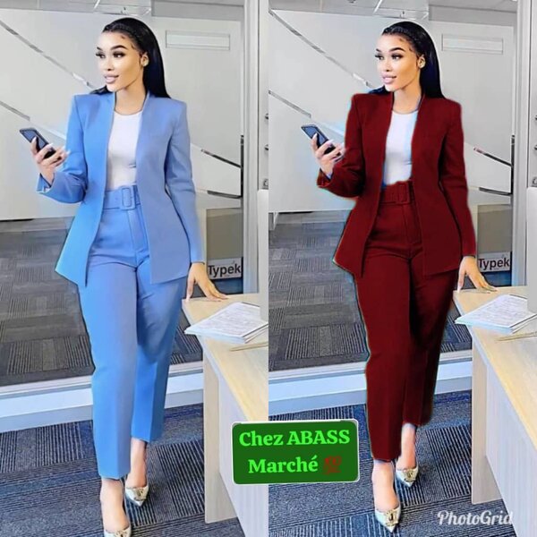 Ensemble pantalon et veste pour femme