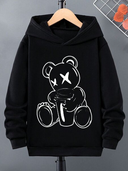 Sweat à capuche ours noir