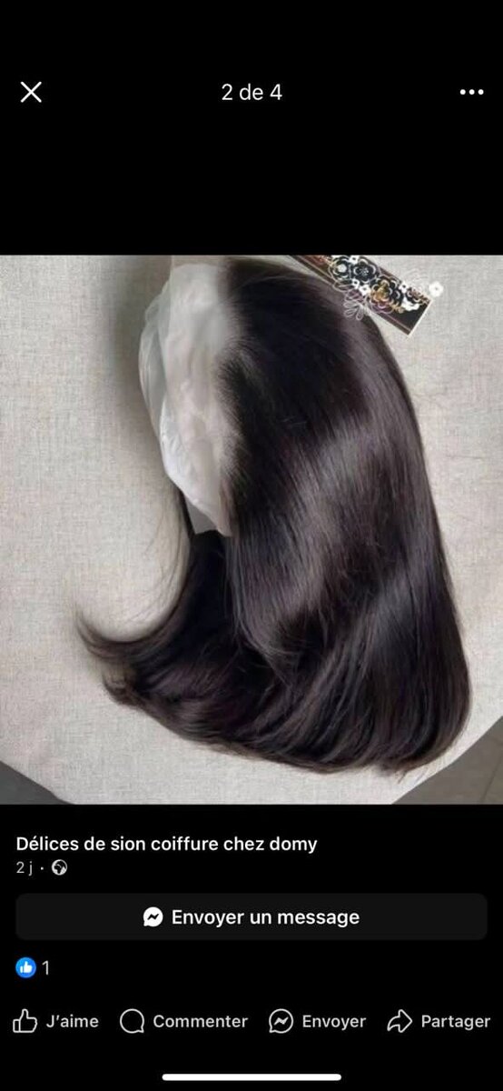 Perruque natural bouclée femme