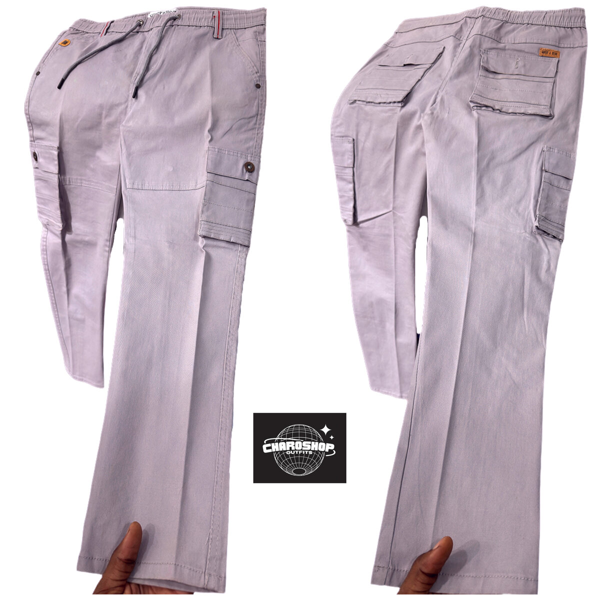 Pantalon cargo homme gris