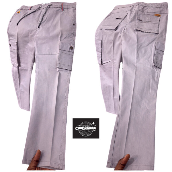 Pantalon cargo homme gris