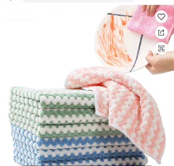 Chiffon microfibre ultra absorbante