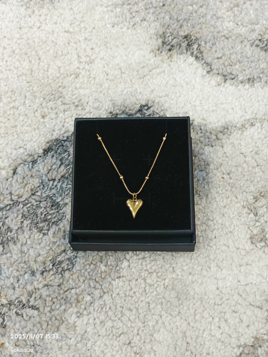 Collier pendentif cœur doré