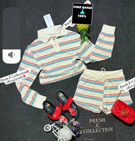 Ensemble de détente rayé