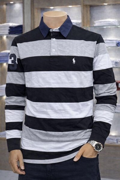 Polo à rayures pour homme