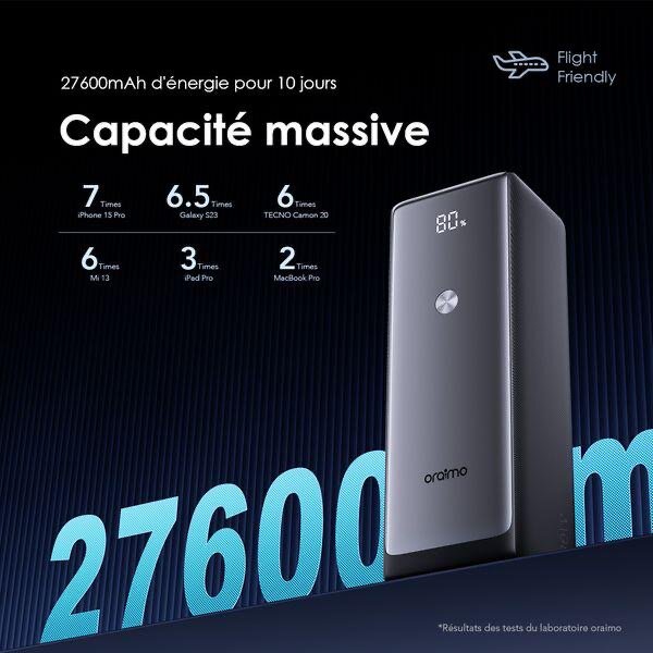 Batterie Externe 27600mAh Oraimo