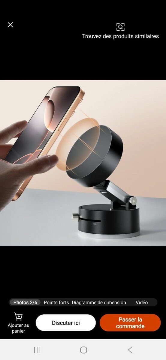 Support magnétique pour smartphone