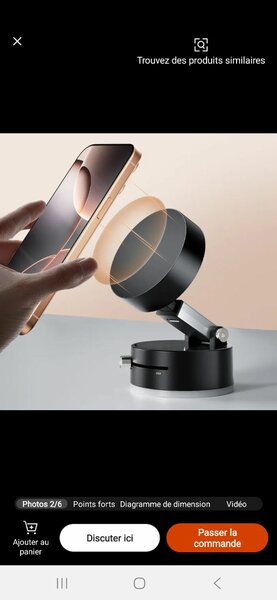 Support magnétique pour smartphone