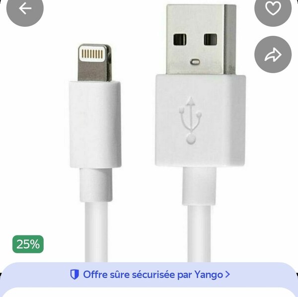 Câble USB Lightning