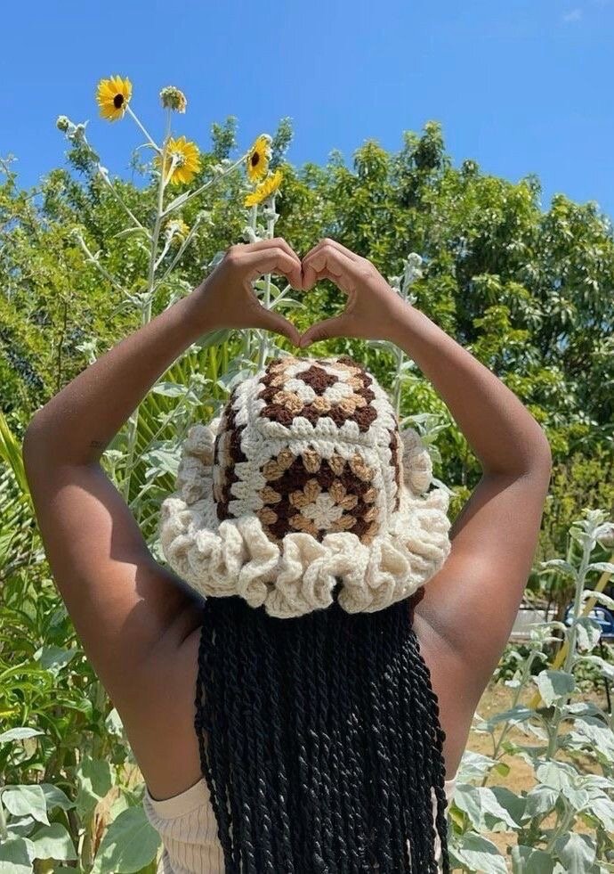 Chapeau en crochet bohème