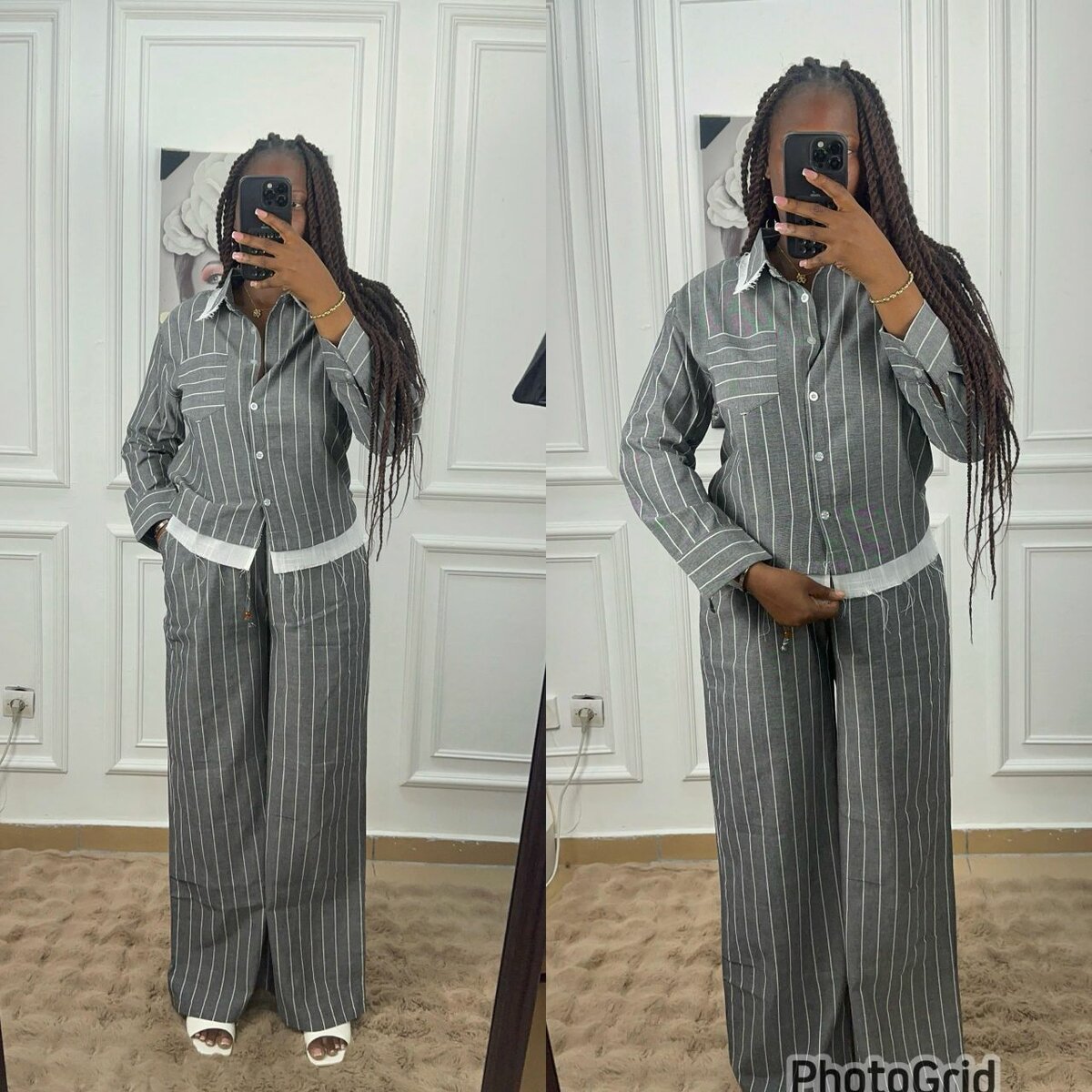 Pyjama élégante à rayures