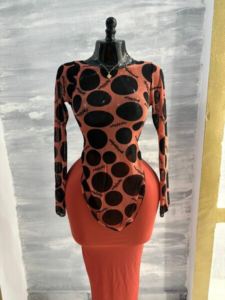 Chic Polka Dot Bodycon Dress