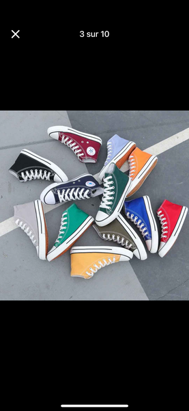 Baskets montantes colorées