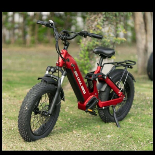 Vélo électrique pliant rouge