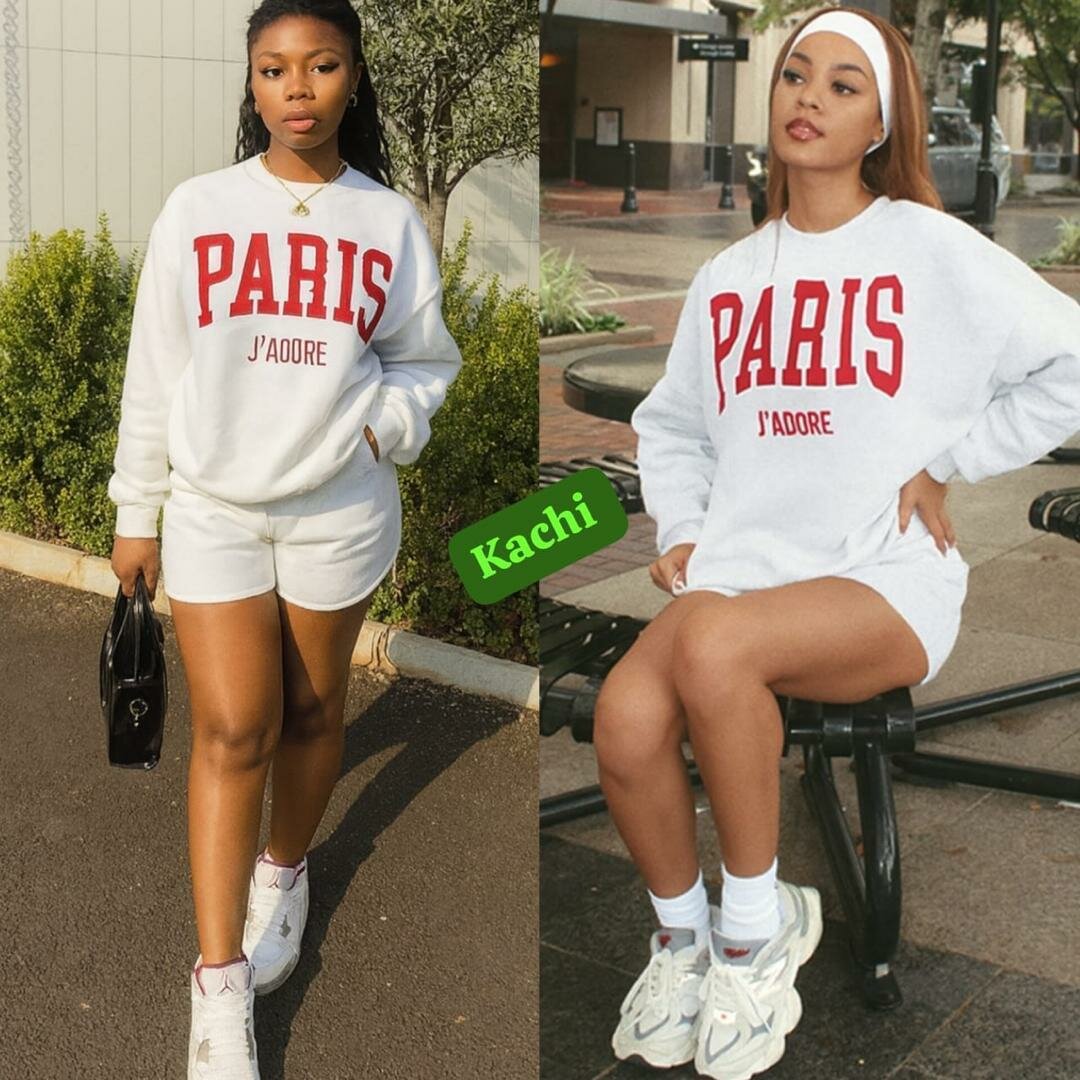 Ensemble sweat-shirt et short Paris