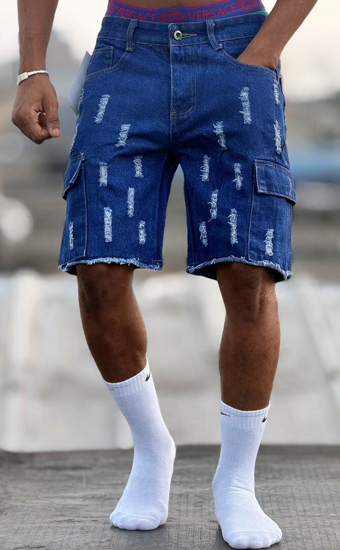 Shorts cargo en denim style urbain