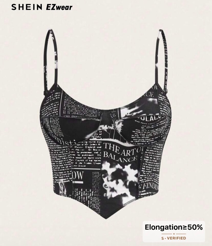 Top court imprimé tendance