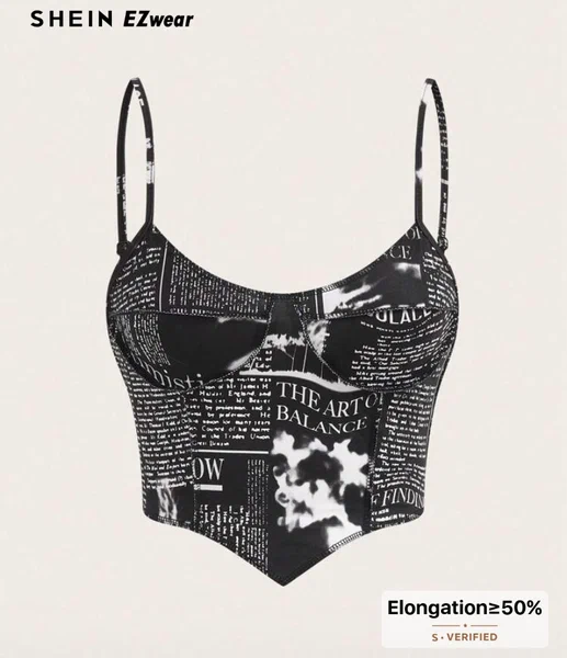 Top court imprimé tendance