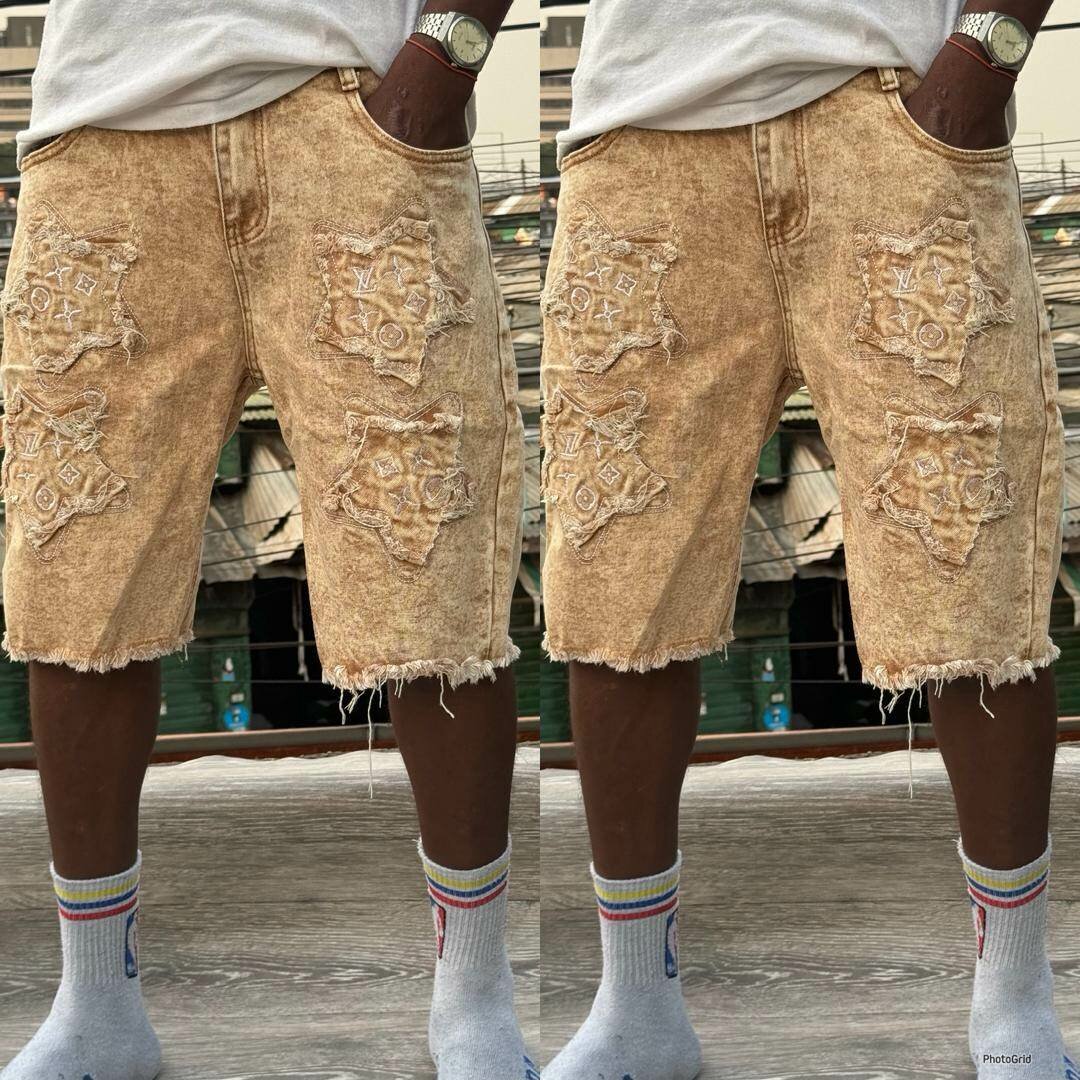 Shorts en jean déchiré pour hommes