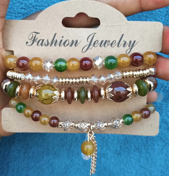 Colorful Beaded Bracelets Set