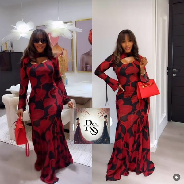 Robe longue élégante fleurie