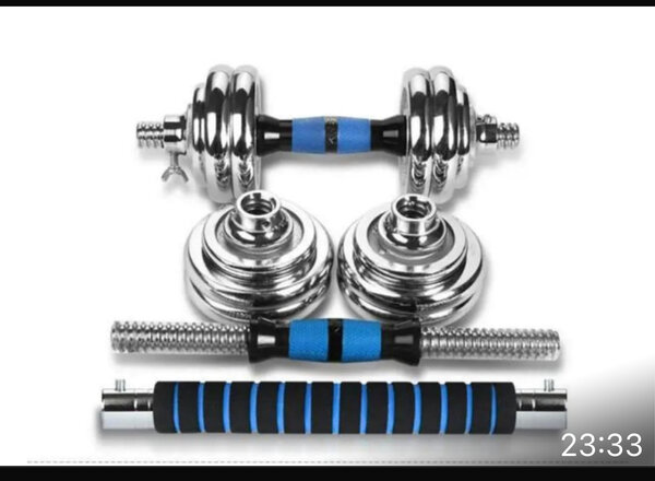 Haltères réglables chromés