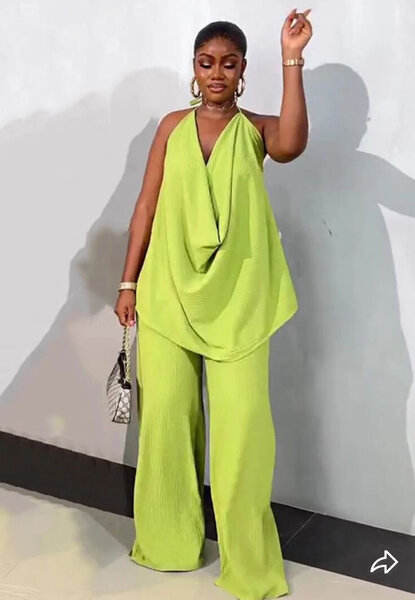 Combinaison Pantalon Verte Élégante