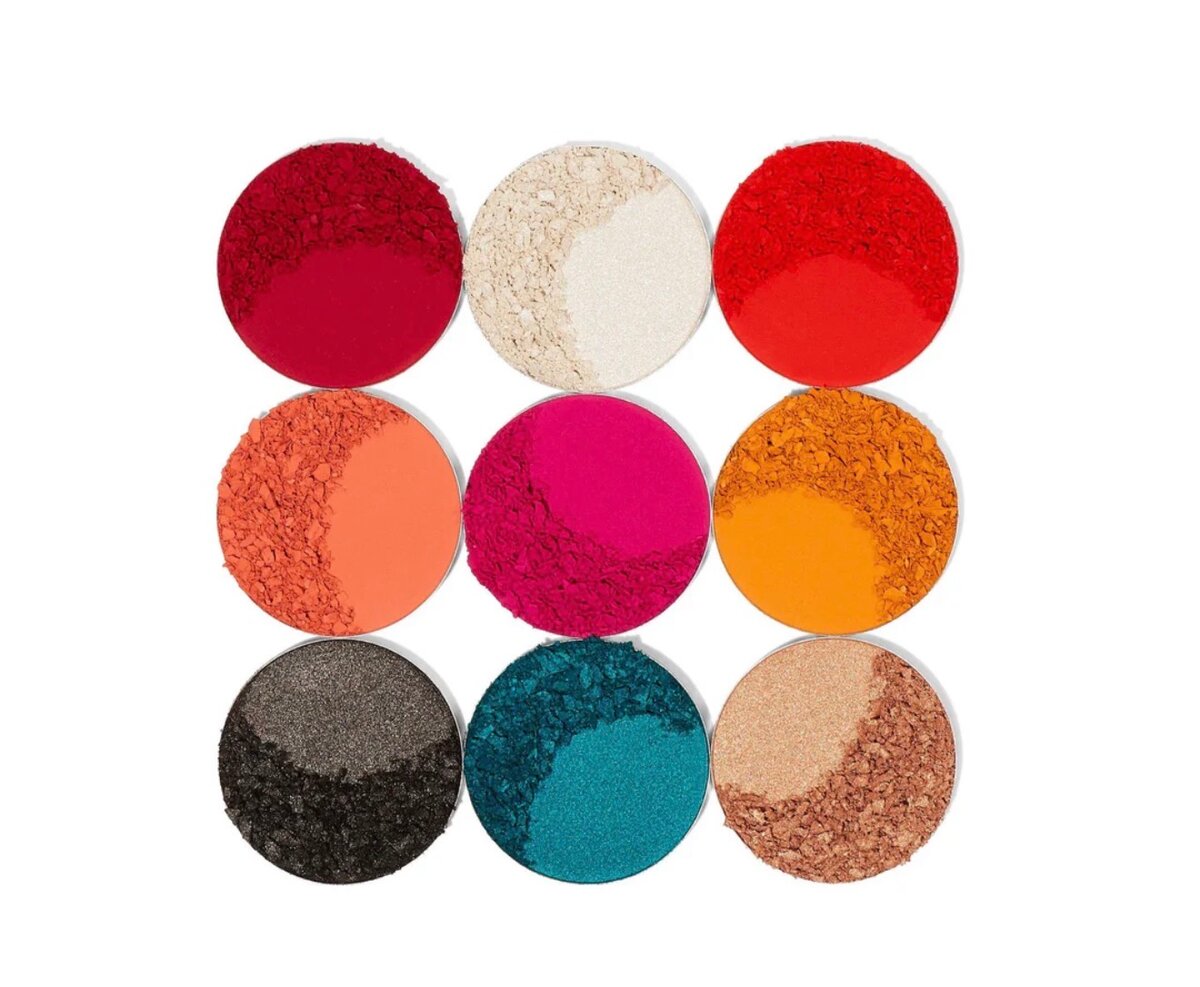 Palette de fards à paupières vives