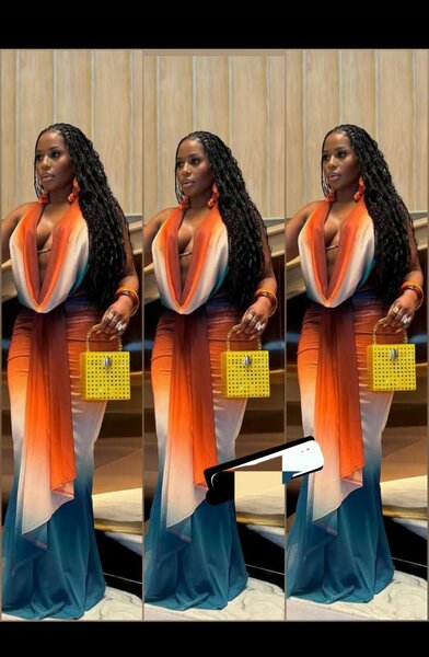 Robe longue dégradée élégante