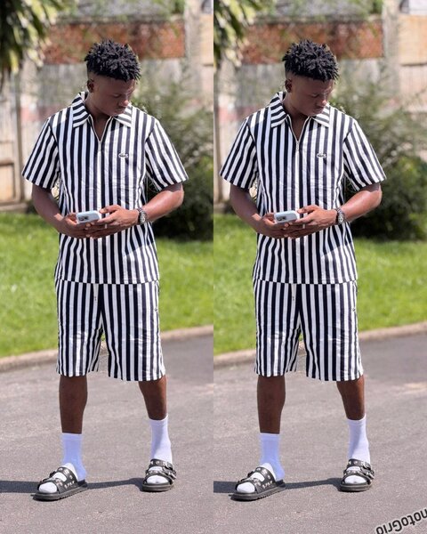 Short rayé tendance homme