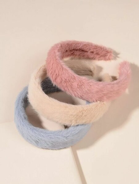 Serre-têtes en fourrure colorée