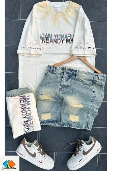 Ensemble homme: T-shirt, jeans et baskets Nike