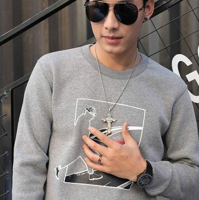 Collier Croix Bicolore