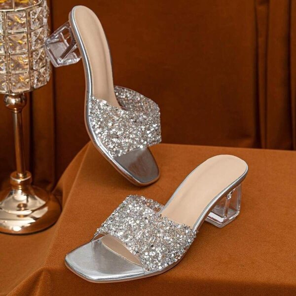 Mules à Talons Pailletées