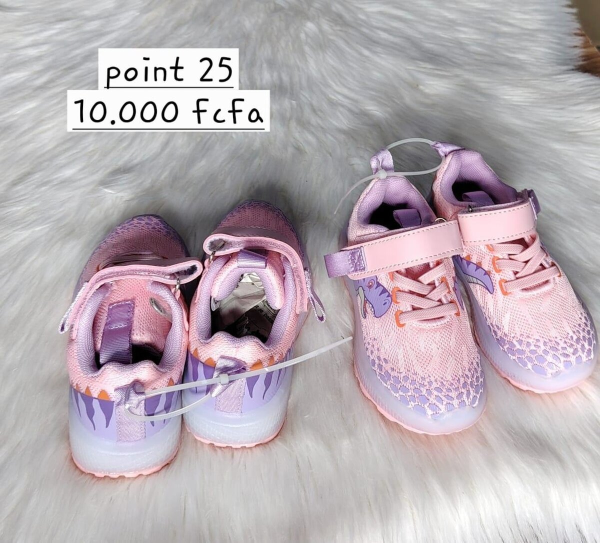 Sneakers enfant roses et violets