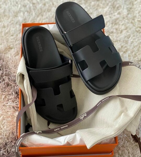 Sandales de luxe Hermès noir