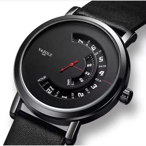 Montre Homme Minimaliste Noire