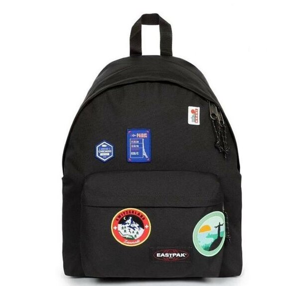 Sac à dos Eastpak noir avec patches