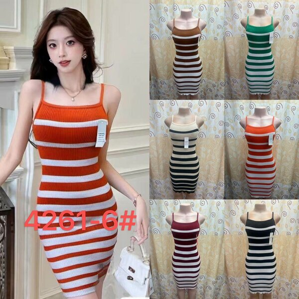 Robe Femme à Rayures Élégante