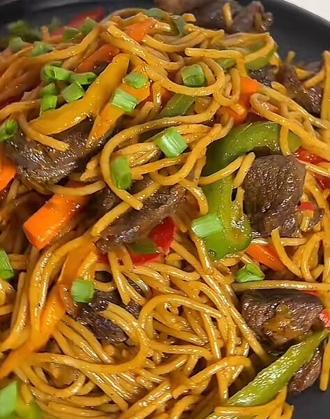 Spaghetti aux légumes frais