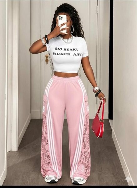 Pantalons sport évasés femme