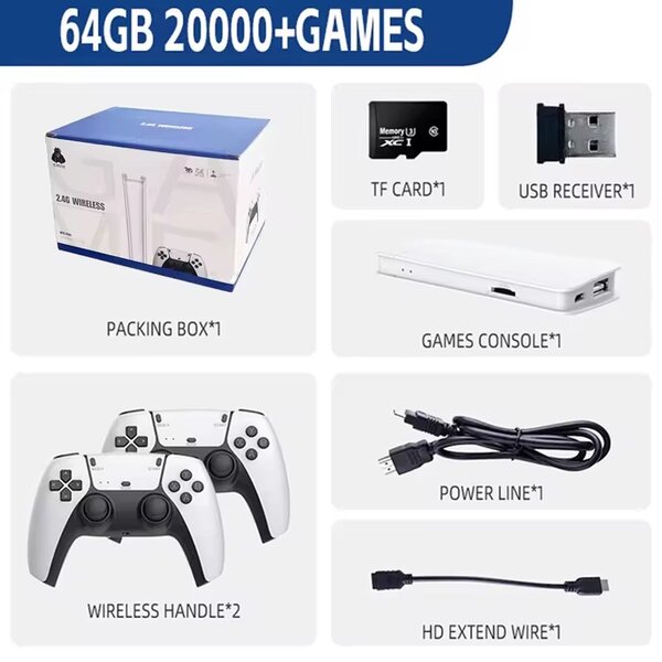 Console de jeu sans fil 64GB