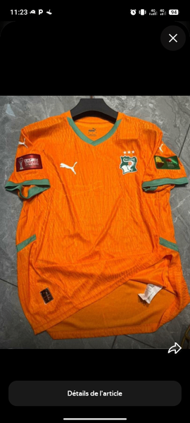 Maillot Équipe Côte d'Ivoire