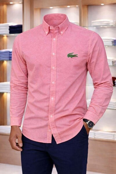 Chemise homme élégante rose