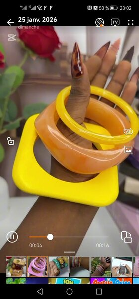 Ensemble de 3 Bracelets en Plastique