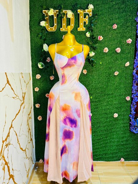 Robe élégante multicolore